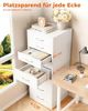 IRONCK Kommode Weiß mit 8 Schubladen, Schubladenschrank Schmal mit Griffen,Kommodenschrank für Schlafzimmer, Schubladenkommode für Wohnzimmer, Büro, Flur, 45 x 40 x 105 cm Bild 2