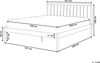 Metallbett weiß / heller Holzfarbton Lattenrost 160x200 cm MAURS Bild 3