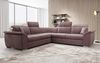 Designer Sofa Fernando mit Schlaffunktion und Stauraum Samt Rosé Bild 2