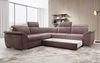 Designer Sofa Fernando mit Schlaffunktion und Stauraum Samt Rosé Bild 4