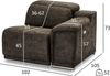 Ibbe Design Modul Sofa Braun Stoff 1 Sitzer mit Armlehne Rechts Elektrisch Verstellbar Relaxfunktion mit mit verstellbare Kopfstütze Alexa, 105 x 102 x 73 cm Bild 2