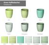 MamboCat Becher 6er Set Green Kaffeebecher Grün 350ml ohne Henkel Trinkbecher Tasse, Steingut Bild 2
