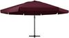 vidaXL Sonnenschirm mit Aluminium-Mast 600 cm Bordeauxrot 47374 Bild 2