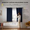 Deconovo Verdunkelungsvorhang Kälteschutz Gardinen Schlafzimmer Kälteschutzvorhang Blickdicht, 138x117 cm(HöhexBreite), Dunkelblau, 2er Set Bild 2