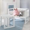 roba Sitzgruppe für Kinder - 1 Hocker & eine zum Tisch umwandelbarer Kinderbank - Weiß Bild 2