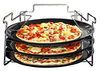 Koopman Pizzablech Schwarz, Metall, (1-St), Pizza, Antihaftbeschichtet, Backblech, 3 Ebenen Bild 2