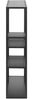 Selsey KRAPINA - Wandregal / Hängeregal mit Metallgestell - Dunkelgraue Holzoptik / Schwarz - asymmetrisch 91x75 cm Bild 4