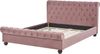 Bett Samtstoff rosa Lattenrost 160x200 cm AVALLON Bild 5