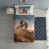 Bettwäsche Set Motocross Dirtbike Jump 2 tlg 135x200 cm 100% Baumwolle Bild 3