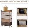 HOMCOM Kommode mit 5 Faltbaren Stoff-Schubladen, Griff (Aufbewahrungsschrank, 1 St, Kleiderschrank), für Wohnzimmer, Schlafzimmer, Braun Bild 5