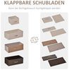 HOMCOM Kommode mit 5 Faltbaren Stoff-Schubladen, Griff (Aufbewahrungsschrank, 1 St, Kleiderschrank), für Wohnzimmer, Schlafzimmer, Braun Bild 4