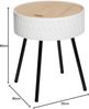 Atmosphera runder Beistelltisch mit Stauraum, SHIRO, weiß, Ø 38,5 cm Bild 3