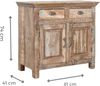 Biscottini Anrichte für Küche und Wohnzimmer 84 x 41 x 74 cm | Anrichte Küche aus recyceltem Holz | Sideboard Wohnzimmer Antikes Holz Bild 3