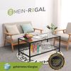 Mein-Regal Couchtisch Glasgow aus Metall mit Glasoberfläche und Ablagefach Schwarz Bild 5