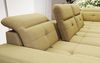 Designer Sofa Nerio mit verstellbarer Kopf- und Rückenlehne Stoff Senf Links Bild 4