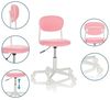 hjh OFFICE Kinderdrehstuhl KIDDY Base I Stoff, Kinder Schreibtischstuhl höhenverstellbar, Pink, 719239 Bild 4
