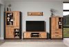 trendteam smart living - Enna - Highboard - Mango/Schwarz - Stauraumschrank mit 1 Tür, 3 Schubladen, 3 offenen Fächern und 4 Einlegeböden - (BxHxT) 87 x 155 x 45 cm - Schubkasten-Vollauszug Bild 5