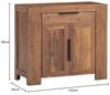 Kommode Massivholz Akazie 100x90x45 cm braun massivum Osbon Holzkommode Schlafzimmerkommode Flurkommode Schuhkommode Sideboard-klein Holzschrank Bild 3
