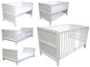 Micoland Kinderbett Kinderbett Juniorbett Beistellbett Wiege 140x70cm 4in1 + Matratze weiß Bild 5