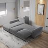 Selsey Mokpeo - Ecksofa mit Schlaffunktion, Bettkasten und schwarzen Füßen, 244 cm breit (Veloursbezug Graphitgrau, Ottomane Links) Bild 4