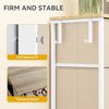 DWVO Kommode mit 8 Schubladen, langlebiger Schrank mit Haken & Seitentaschen, Stoffschubladen mit Griffen, Robustes Metallgestell, Beige Bild 5