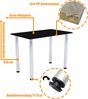 70x50 | Esszimmertisch - Esstisch - Tisch mit Chrombeinen - Küchentisch - Bürotisch | SCHWARZ Bild 5