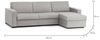 Talamo Italia - Schlafsofa mit Halbinsel Alisea, drehbares Sofa zum Öffnen, umkehrbare Aufbewahrungshalbinsel, schmale Armlehnen, 100 % Made in Italy, 260 x 95 x 90 cm, Grau Bild 2
