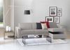 Talamo Italia - Schlafsofa mit Halbinsel Alisea, drehbares Sofa zum Öffnen, umkehrbare Aufbewahrungshalbinsel, schmale Armlehnen, 100 % Made in Italy, 260 x 95 x 90 cm, Grau Bild 5