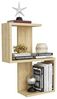 Sapphire Wall Shelf, 29.8 x 60 x 16.4 cm | 100% Melamine Coated Particle Board, 18 mm Thick | Multipurpose Hanging Rack for Country & Modern Decor Bild 3
