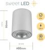 Sweet LED Aufbauleuchte 4er Set IP44 Bad & Feuchtraum GU10 Aluminium Aufbauspot Alu gebürstet, ohne Leuchtmittel, Aufbaustrahler LED, Deckenstrahler, spritzwassergeschützt Bild 5
