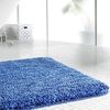 Spirella Badteppich Badematte Duschvorleger Mikrofaser Hochflor | flauschig | rutschhemmend | Gobi | geeignet für Fußbodenheizung | 55x65 cm | Blau Bild 2
