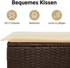 vidaXL 5-tlg. Garten-Sofagarnitur mit Kissen Braun Poly Rattan 3251310 Bild 5