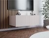 Lomadox Lowboard KEMPTEN-132, in kaschmir, Rillenfront, 100cm breite, Softclose Bild 5