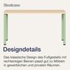 Steelcase Ottima Portico Homeoffice-Schreibtisch in fixer Höhe, Melamin-Tischplatte in der Ausführung Klare Eiche und Gestell in der Farbe Olivin, einfache Montage (140x60 cm) Bild 5
