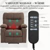HOMCOM Massagesessel Elektrischer Aufstehsessel, Liegefunktion, Fernsteuerung (Relaxsessel, 1-St, Fernsehsessel), für Wohnzimmer, Arbeitszimmer, Braun Bild 5