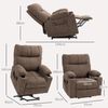 HOMCOM Massagesessel Elektrischer Aufstehsessel, Liegefunktion, Fernsteuerung (Relaxsessel, 1-St, Fernsehsessel), für Wohnzimmer, Arbeitszimmer, Braun Bild 3