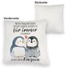 speecheese Dekokissen Pinguinpärchen Kuschelkissen mit Spruch Du bist mein Pinguin Bild 3
