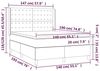 vidaXL Boxspringbett mit Matratze Dunkelgrün 140x190 cm Samt 3132918 Bild 2