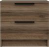 Dmora Nachttisch Chort 50 x 47 x 40h cm Braun, 2 Schubladen, 1 Regal Bild 5