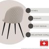 Albatros Esszimmerstühle mit Stoff-Bezug Capo Beige - Stoff Stilvolles Vintage Design, Stoff-Bezug, SGS geprüfter Polsterstuhl - Moderner Küchenstuhl, Stuhl Esszimmer oder Esstisch Stuhl Bild 5