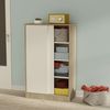 Muebles Pitarch | Multifunktionaler Unterschrank mit Schiebetüren für Reinigung, Küchen, Galerien, Büros, 120 x 74 x 33 cm (Höhe x Breite x Tiefe), Weiß und Eiche Cambrian, Tibet Kollektion Bild 2