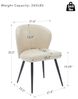 GarveeHome Esszimmerstühle aus Kunstleder – modernes Design ohne Armlehnen, Gebogene Rückenlehne gepolstert & robuste Stahlbeine für Küche/kleine Räume, Beige Bild 2