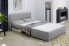 Schlafsofa 136 cm praktische Couch mit Funktion Bettkasten Gästebett in Hellgrau Bild 4