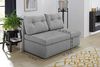 Schlafsofa 136 cm praktische Couch mit Funktion Bettkasten Gästebett in Hellgrau Bild 3