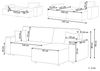 Eckschlafsofa 3-Sitzer ABACKA Cord Grün mit Stauraum linksseitig Bild 3