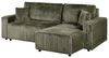Eckschlafsofa 3-Sitzer ABACKA Cord Grün mit Stauraum linksseitig Bild 5