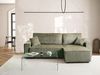 Eckschlafsofa 3-Sitzer ABACKA Cord Grün mit Stauraum linksseitig Bild 2
