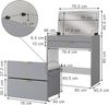Schminkkommode Wanja Grau 80 cm mit Bank und LED Spiegel Vicco Bild 3