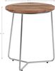 Beistelltisch 2er Set Natur/Silber Ø 43x52 / 38x45 cm rund aus Mangoholz und Eisen WOMO-Design Bild 5