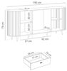 Lookway Kommode ELODIE II 2D3D mit gefrästen Fronten und Soft-Close-System, Breite: 190 cm Bild 3